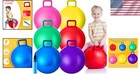 6-pcs 15-inch Colorful Inflatable Hopper Balls With Pump - Fun For Kids Outdoors