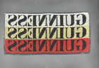 Vintage Guinness Bar Towel Rare Design Stacked Logo Red White Yellow 17 X 8 5 