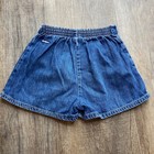 Oshkosh Bgosh Vintage Girls Denim Skort Blue Floral Embroidered 4t Spring Summer
