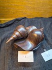 Vintage Hand Carved Iron Wood Sculpture Conch Shell