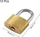 Litoexpe 12 Pieces Mini Locks With Keys  Small Solid Brass Padlock Suitcase Lock