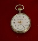 Antique Swiss Pocket Watch Coin Silver Case Anti-magnique   runs