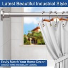 Briofox Industrial Shower Curtain Rod - 2-in-1 Design Tension Curtain Rod  r06