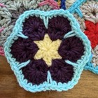 Lot Of 20 4 5  Assorted African Flower Hexagon Blocks Crochet Afghan