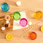 Stemless Wine Glasses Set Of 6 - Hand Blown Colored Short Wine Tumblers - 15    