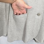 J Crew Knit Blazer Cardigan Women s L Gray 100  Merino Wool Office Career Jacket