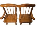 Vintage Miniature Wooden Chairs Set Dollhouse Windsor Spindle Back Plant