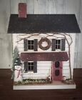 Farmhouse   Snowman   Lighted House   Primitive House   Rustic Birdhouse  Winter