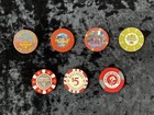 Las Vegas Casino Poker Chips  lot Of 7 