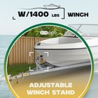 Adjustable Steel Heavy Capacity Winch Stand Winch Post W 1400lb Winch Galvanized