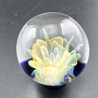 Contemporary Handmade Art Glass Marble 1 14  Beautiful Flower Fumed Implosion
