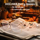 Dollger Classic Glasses Clear Lens Non Prescription Gold Frames clear Lenses