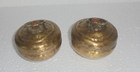 2 Pc Vintage Round Brass Engraved Small Handcrafted Powder Box