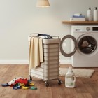 Wheeled Laundry Hamper Sturdy Construction Rolling Laundry Hamper Space Saving