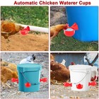 20 Pack Chicken Water Cups  Automatic Chicken Waterer For Poultry Automatic C   