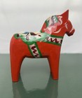 Vintage Hand-painted Carved Dala Horse Sweden 4 Inches