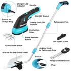 Duratech 3 6v 3-in-1 Handheld Electric Cordless Hedge Trimmer For Garden  Yard