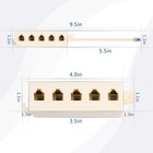 Nfhk Adapter 5 Way Outlet 6p4c Rj11 Rj12 Telephone Phone Modular Jack Line Sp   