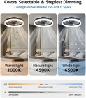 20  Modern Fan Lights Flush Mount Led Ceiling Light Kit With Remote App Control
