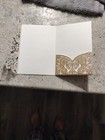 50 pcs Invitations Card Wedding Invitation Hollowed-out Carved Lace Design-gold