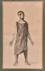 Original 1966 Costume Sketch By Desmond Heeley For Henry Vi With Martha Henry