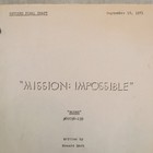 Mission  Impossible 1971 Tv Show Original Script  blues  Revised Final Draft