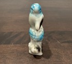 Vintage Kitschy Anthropomorphic Ceramic Blue Poodle Figurine Japan 4    Tall
