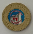 Old Las Vegas Hilton  1 Casino Chip Las Vegas Nevada Hotel