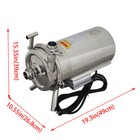 Open Box  5t h Centrifugal Pump Sanitary Beverage Pump 304 Stainless Steel 110v