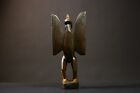 African Senufo Bird Figure Hand-carved Wooden Tribal Prosperity Symbol-g4544