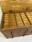 Antique Watchmakers Parts Chest Cabinet Box - Oak - 20 Drawer