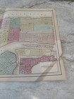 Antique C  1855 New York City Brooklyn Harlem Jh Colton Colored Map 16 75x26 5   