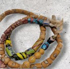 Antique 54 Venetian Millefiori African Trade Beads  30  Strand Lampwork Necklace