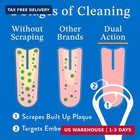 Mouthology Tongue Scraper For Adults  2 Pack   Reduce Bad Breath  Metal Tongue S