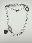 Silpada N1506 925 Sterling Silver Hammered Ovals 35    Necklace K19b
