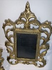 Vintage Brass Picture Frame Scroll Ornate Heavy Rococo Style Photo Set Taiwan