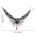 Gothic Jewelry Red Cobweb Halloween Necklace Lace Choker Necklace Nightmare 