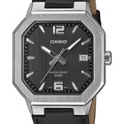 Casio Mtp-b195l-1a Mens Watch Stainless Steel Case Leather Band Date 50m Wr