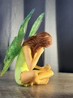 J Tipton Fairy Figurine 9 5in Green Glass Wings Crystal Orb Porcelain Statue Nib