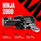 Warrior Winches Ninja 2 000lb 12v Electric Winch - Steel Rope