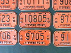 Lot Of 15 Vintage 1983 1984 Bicycle License Plate Stevens Point Wisconsin