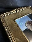 Antique French Gilt Bronze Ornate Frame W hand Painted Miniature Painting