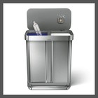 Simplehuman 58l Rectangular Dual Compartment Recycling Step Trash Can Brushed