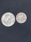 Philippines 1947 Fifty Centavos One Peso Silver Coins Macarthur