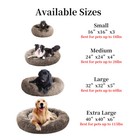 Warm Plush Round Donut Pet Dog Cat Bed Fur Cuddler Soft Puppy Calming Bed Kennel