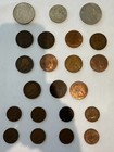 British Coin Collectible Lot - 22 British Coins -1889 Penny  1937 Crown And More