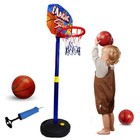Adjustable Height Basketball Hoop Ball Playset Indoor Backyard Family Game Set