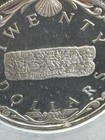 1985 British Virgin Islands  20  Silver Proof Coin  5677 Oz Gold Bar