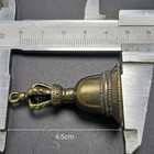 1pc Vintage Bronze Hand Bell Tibetan Style Metal Wind Bell Hanging Home Decor