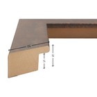 Craig Frames Bauhaus 125  1 25  Modern Industrial Rust Picture Frame With A Mat